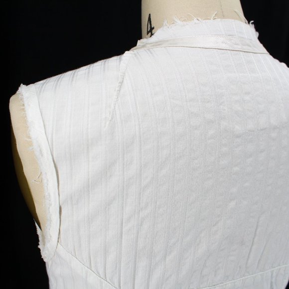 Gary Graham Sleeveless Dress 2006 Button Up Midi Pleated Vintage Cut High Neck S - Picture 6 of 16